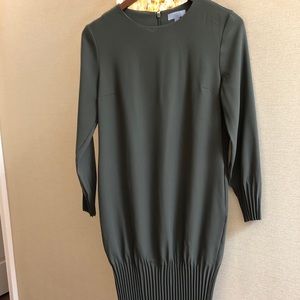 COS olive green midi dress